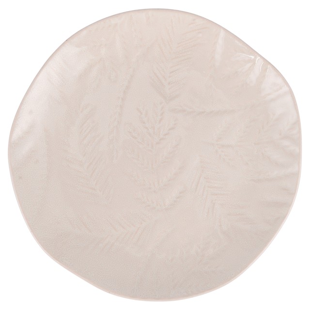 Villa DEste  Σετ 6τμχ  Δίσκος φρούτων από πορσελάνη διακόσμηση φύλλου σε ανάγλυφο Xmas White 5925574