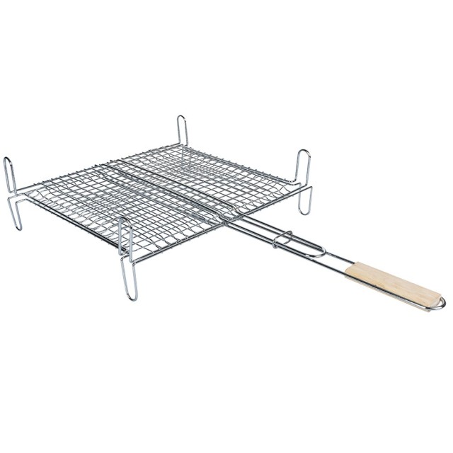 Galileo Σχάρα από ανοξείδωτο ατσάλι 35x40 cm λαβή από ξύλο BestBQ 2193262