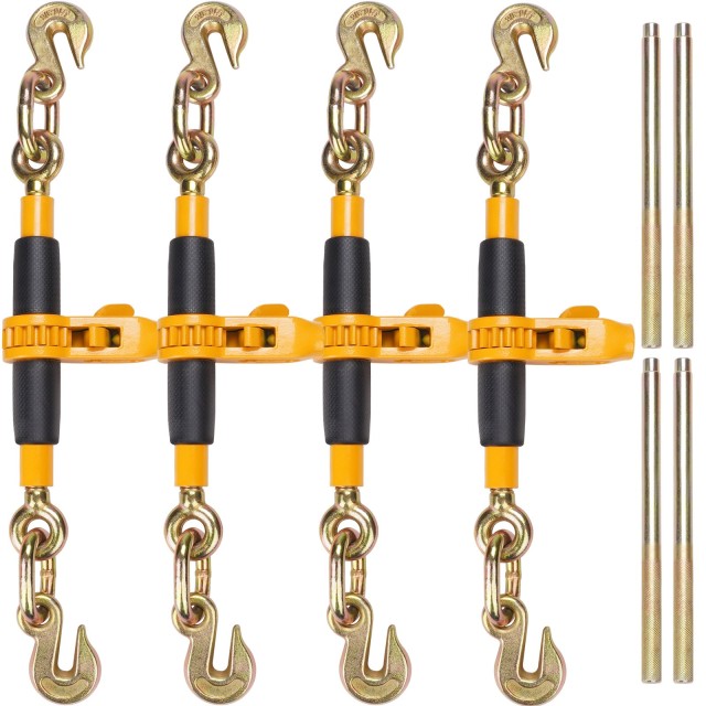 VEVOR Ρατσετάκι Δέσμης Αλυσίδας 5/16-3/8 7100 lbs με Άγκιστρο G80 4 Τεμαχίων JLLJQBJHTS516OK9UV0
