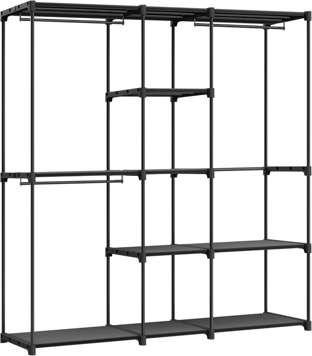 Φορητή Ανοιχτή Ντουλάπα – 43 x 182 x 182 cm – Μαύρο RYG037B02 Songmics