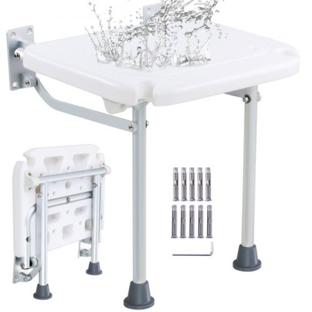 VEVOR  Πτυσσόμενο Κάθισμα Ντους 40x38cm Τοίχου 227kg  SLKPEZCTWKB16SNT7V0