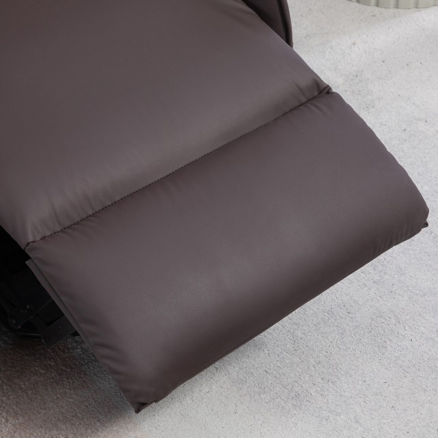 Ανακλινόμενη  Πολυθρόνα με 8 Σημεία Μασάζ και Θέρμανση, 2 Τηλεχειριστήρια 67 x 89 x 102 cm - Καφέ 713-162V90DR HOMCOM