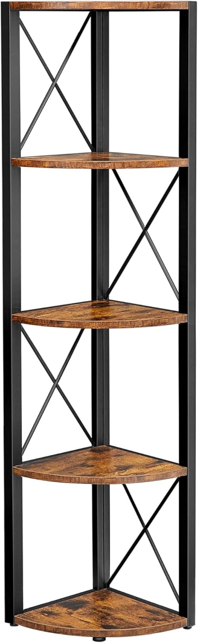 Γωνιακή Ραφιέρα 5 Επιπέδων 30 x 30 x 160cm– Vintage Καφέ/Μαύρο  LLS805B01 VASAGLE