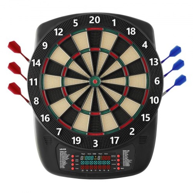 VEVOR Ηλεκτρονικός Στόχος Darts  336mm με 43 Παιχνίδια και 200+ Συνδυασμούς για Έως 8 Παίκτες DZFBB135INCHUNE2I001V9