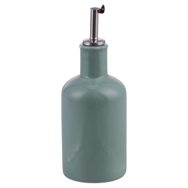 Villa DEste  Μίνι δοχείο λαδιού  255 ml από κεραμικό με καπάκι και στόμιο αντικατάστασης σταγόνων σε πράσινο του φασκόμηλου 4 Toni 5922060