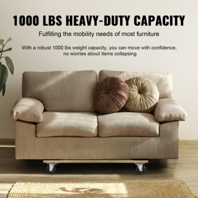 VEVOR Καρότσι Επίπλων, 1000 lbs, 18 x 30, 4 x 3 Ρόδες, Βαρέως Τύπου Ξύλινο Καρότσι Μεταφοράς  WGC1830INCHM3LUCCV0
