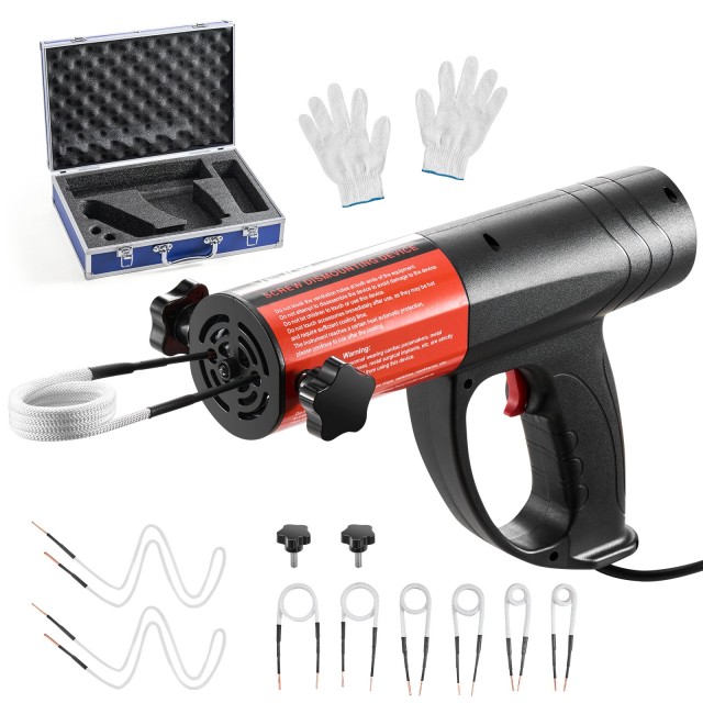 VEVOR Φορητός Επαγωγικός Θερμαντήρας Μπουλονιών 1500W, 230V, με Κιτ Πηνίων - Διαστάσεις 28 x 20.5 x 7.2 εκ. CGYJRQZJTJSCFR1TX001V2