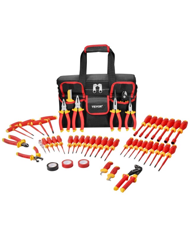 VEVOR 50-Piece Σετ Μονωμένων Κατσαβιδιών για Ηλεκτρολόγους 1000V JYGJTZJYGJTZLGM0NV0