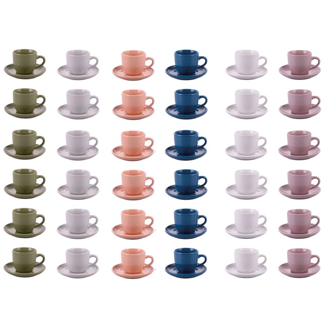 Galileo Σετ 6 τμχ Φλιτζάνι με πιατάκι 80 ml από gres Sibilla 5925398