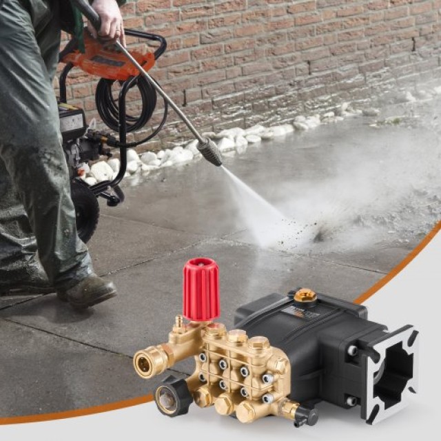 VEVOR Αντλία Πλυστικού Μηχανήματος 3/4 Άξονας Οριζόντια Τριπλή Έμβολο 3300 PSI 2.5GPM HZQZB25GPM34AS4AQV0