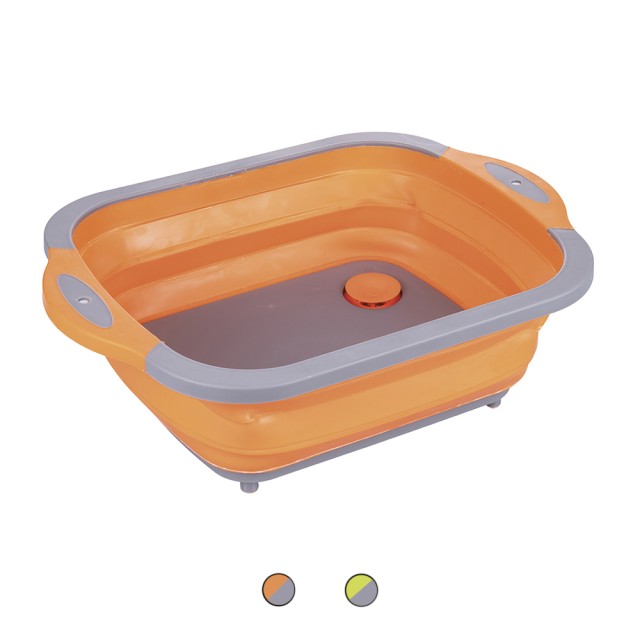 Galileo Πολυχρηστική λεκάνη 3 σε 1 για κοπή, πλύσιμο και στέγνωμα, πτυσσόμενη και εξοικονόμησης χώρου SChef 5918802 Τυχαία Επιλογή Χρωμάτων