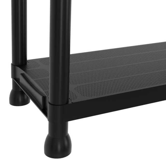 Πλαστική Ραφιέρα Αποθήκευσης με 4 Ράφια 61 x 31 x 131 cm Μαύρο 20020027 AQUILA