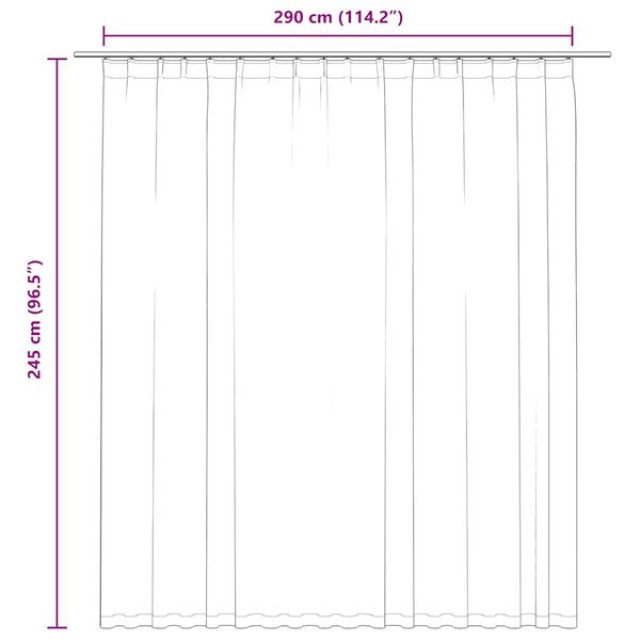vidaXL Κουρτίνα Συσκότισης με Γάντζους Γκρι 290 x 245 εκ. 134433