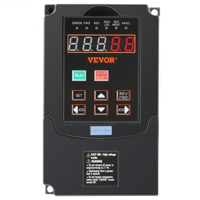 VEVOR VFD 2HP, 1.5KW, 7.5A 220V Είσοδος 1/3 Φάσης σε 3 Φάσεις 0-400Hz  BPQDQ15KW220PC4GYV7