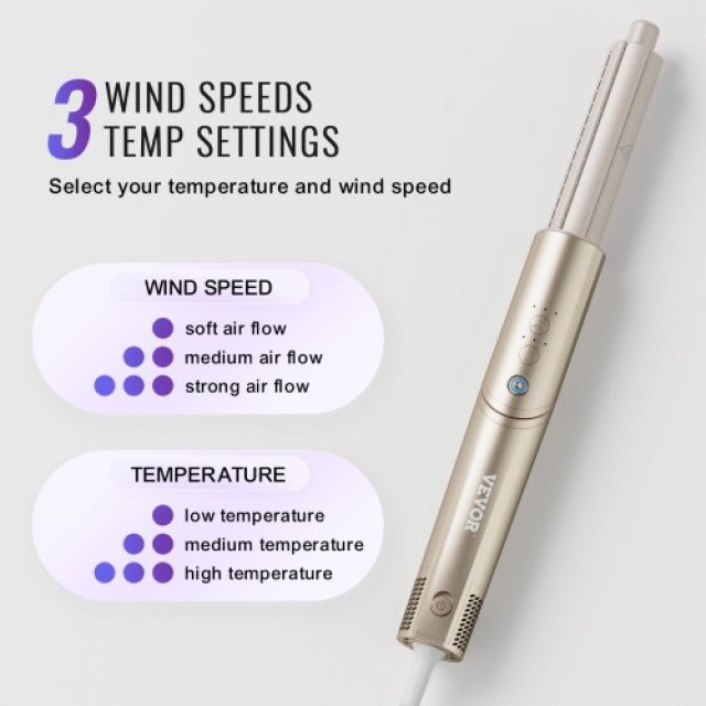 VEVOR  Σετ Μασιάς 8 σε 1 Κεραμική 1.25 για Όλους τους Τύπους Μαλλιών DGNJFBDGNJFBVNEC2V2