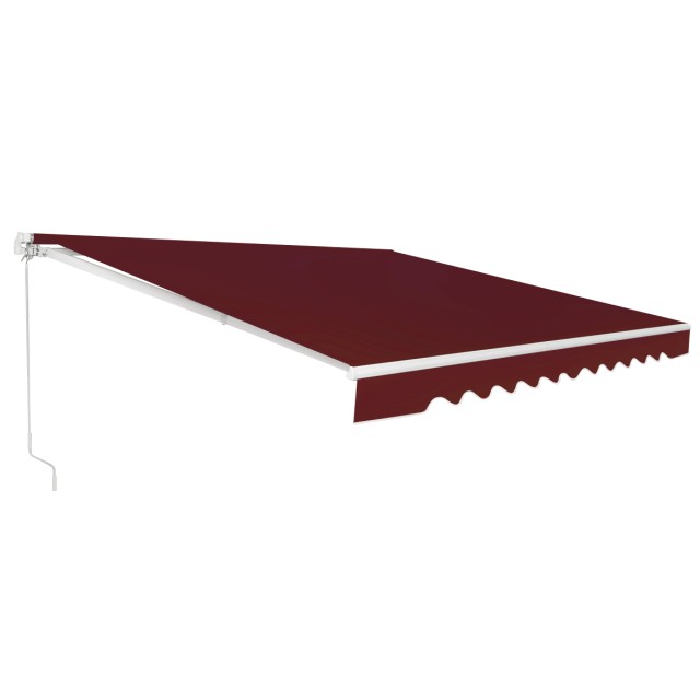 Costway Μαρικίζα με Μανιβέλα 400 x 250 cm σε Κρασί Χρώμα NP11203WN