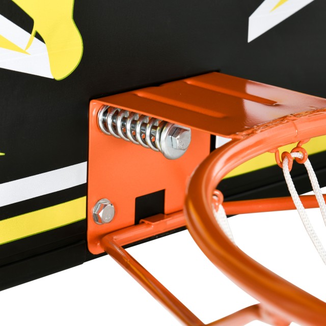 Sportnow Τσέρκι Μπάσκετ για εσωτερικούς και εξωτερικούς χώρους παιδιά και ενήλικες από ατσάλι και PE, 110x90x70 cm, Μαύρο και κίτρινο A61-034V00OG