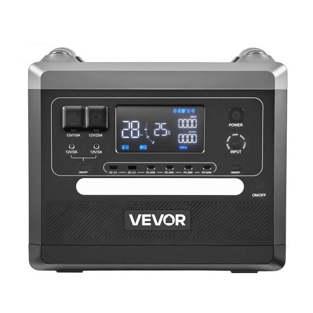 VEVOR Φορητός Σταθμός Ενέργειας 2400W 2160Wh με 10 Θύρες Εξόδου & Ρυθμιζόμενη Είσοδο, Επεκτάσιμη Μπαταρία LiFePO4 για Σπίτι & Κάμπινγκ (Χωρίς Ηλιακό Πάνελ) KZSCNDYZJ2046MZUY001V2