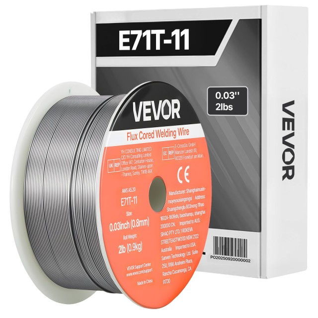 VEVOR Σύρμα Συγκόλλησης MIG Flux Core E71T-11 0.8mm 0.9kg Αέριο Αυτοπροστασίας Εξωτερικής Χρήσης MIGHSYXHSE71S15QW001V0