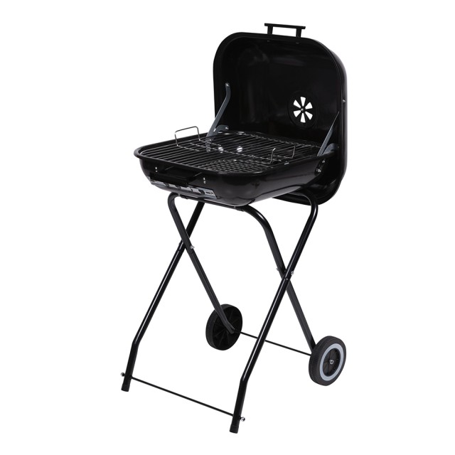 Galileo Μπάρμπεκιου από ανοξείδωτο ατσάλι με ρόδες και καπάκι με σύστημα αερισμού μαύρο BestBQ 2193240