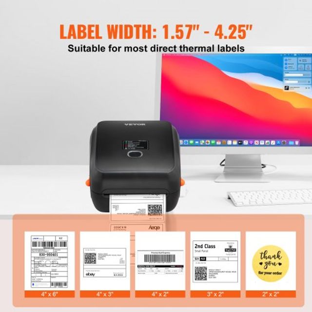 Εκτυπωτής Ετικετών VEVOR 4x6 300DPI USB/Bluetooth για Amazon eBay Etsy UPS BQDYJYTSYCLYO04UGV2