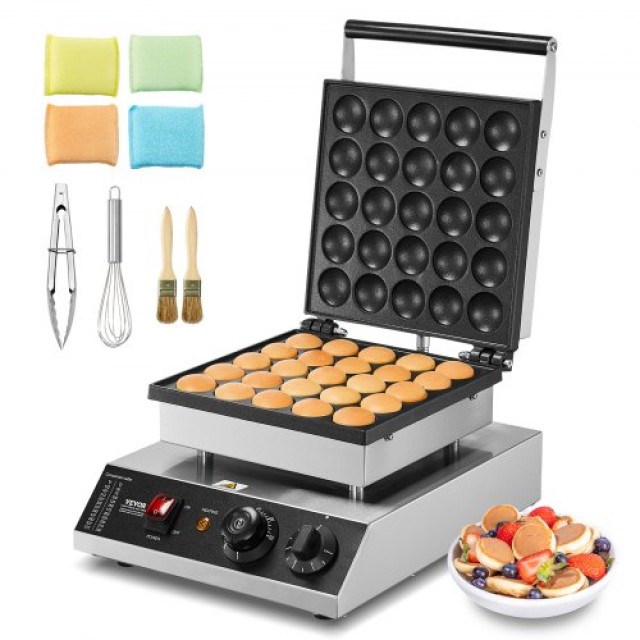 Μηχανή Μίνι Ολλανδικών Pancake 43mm 25τμχ VEVOR 1700W για Επαγγελματική Χρήση  SYJBJDP25KF07JF6PV2
