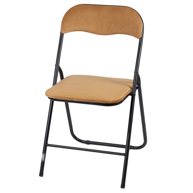 Galileo Πτυσσόμενη καρέκλα εξοικονόμησης χώρου με βελούδινη όψη σε μουσταρδί  5914220