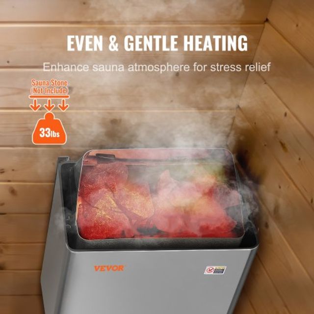 VEVOR  8KW Ηλεκτρική Σάουνα Ενσωματωμένος Έλεγχος 8-12 m3 Ανοξείδωτο Ατσάλι  DSSNLNKBXG8KWVQI3V8