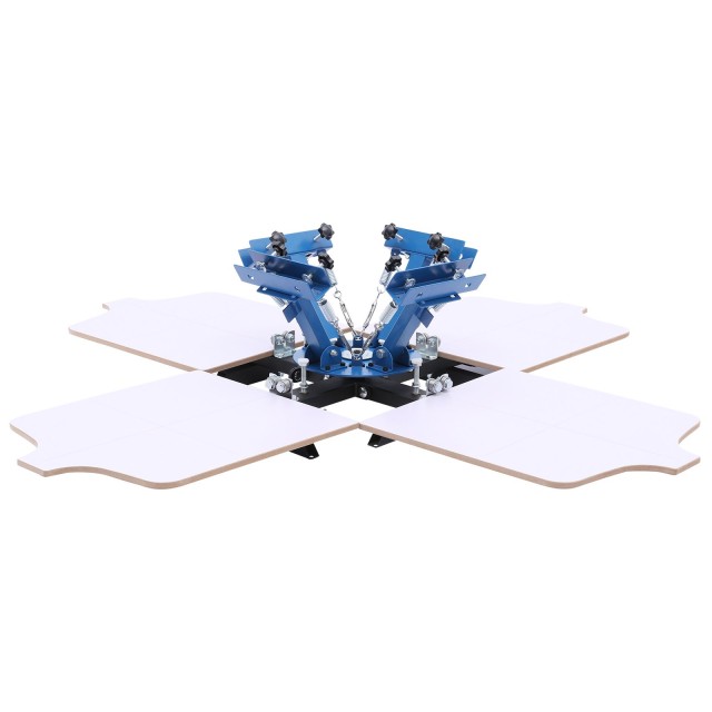VEVOR Πρέσα Μεταξοτυπίας 4 Χρωμάτων 4 Σταθμών, 540 x 450 mm DDWSYJTTS44DXDAFB001V0