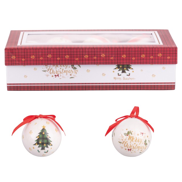 Galileo Σετ 7 Χριστουγεννιάτικες Μπάλες με Φιόγκο 75 εκ. σε Διογκωμένο Πολυστυρένιο Santas House 5919263