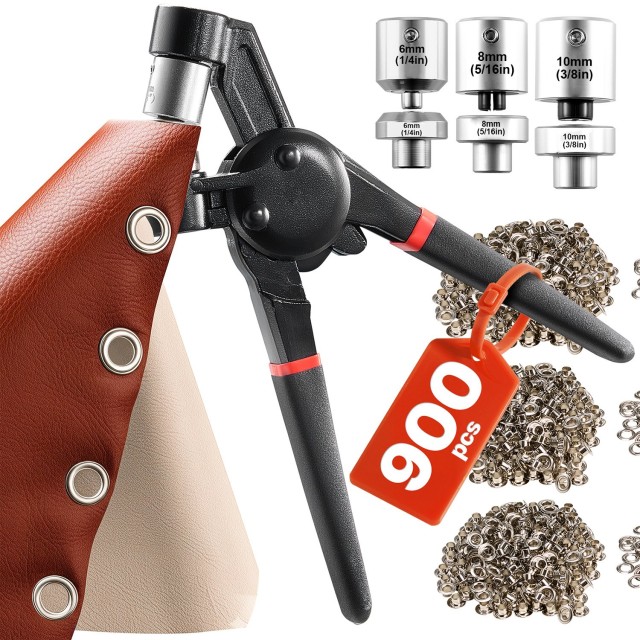 VEVOR Σύνολο Εργαλείων Γόμετρων 900 Τεμάχια (6 mm, 8 mm, 10 mm) Μεταλλικές Τρουκς KYQSHYMJT6MMWQPNE001V0