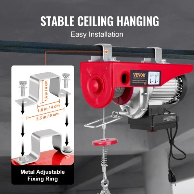 Ηλεκτρικός Γερανός VEVOR 550 lbs με Ασύρματο Χειριστήριο  DDG550LBS21FTW2DOV2
