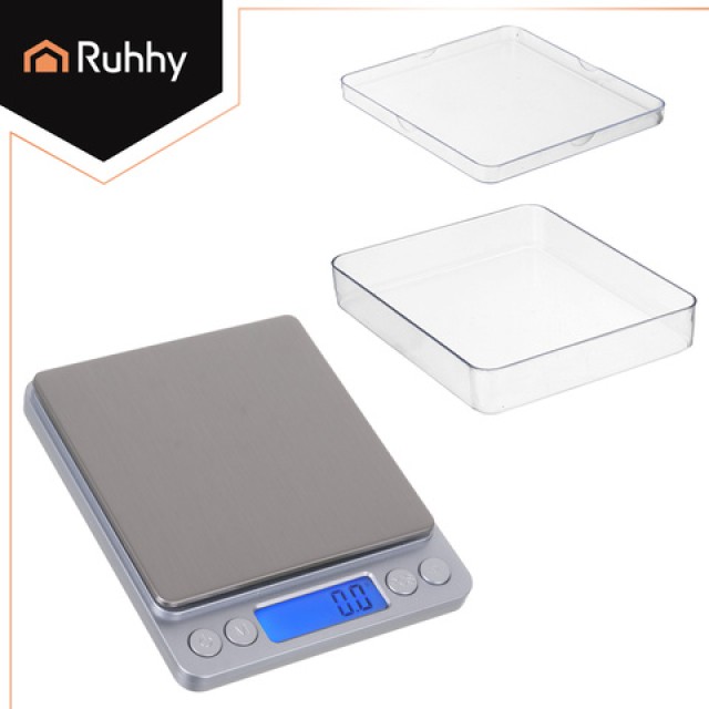 Ruhhy Ζυγαριά Κουζίνας LCD Ακριβείας μέχρι 2kg με 2 Μπολ 26507