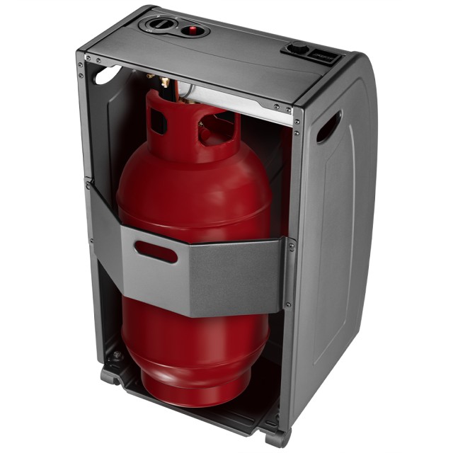 BAKAJI  Φορητή Σόμπα Αερίου 2σε1 σε Μαύρο Μέταλλο Θερμοσόμπα Υπέρυθρων 3 στοιχείων GH09  02839770