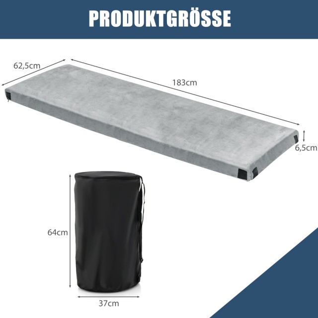 Costway  Άνετο και Πρακτικό Στρώμα Κάμπινγκ με Memory Foam και Αδιάβροχη Επένδυση NP10728GR