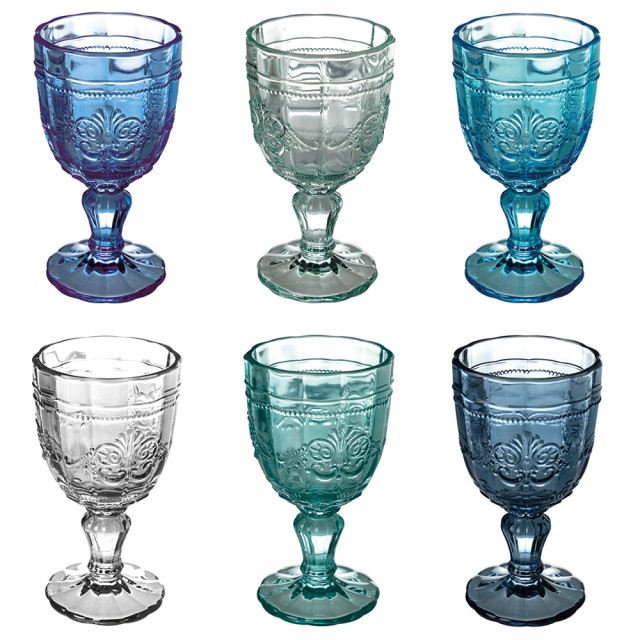 Villa DEste  Σετ 6 ποτήρια 265 ml από γυαλί με αραβικό διακόσμηση Syrah 5907720