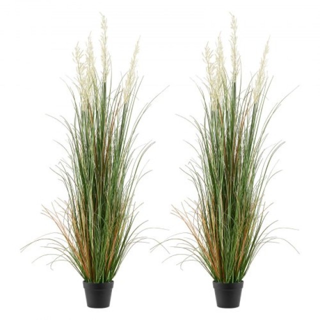VEVOR Τεχνητό Φυτό Γρασίδι με Ρινό, 5ft (150cm), 2τμχ DPKLWHLS59IND2ABK001V0