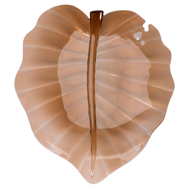 Villa dEste Home Κεραμικό Πιάτο Φύλλο 28 εκ. Κεχριμπαρένιο - La Cucina 5913874