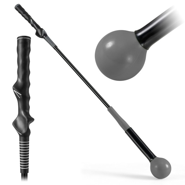 Costway Εκπαιδευτικό Βοήθημα Γκολφ 80εκ με Βαρίδι για Λαβή, Ρυθμό, Ευκαμψία και Ισορροπία - Γκρι SP38643HS