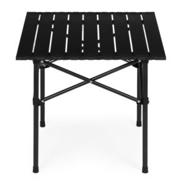 MULTIGARDEN Πτυσσόμενο τραπεζάκι κάμπινγκ 53x55 εκ. με τσάντα, μαύρο, MultiGarden XLP150-55-1