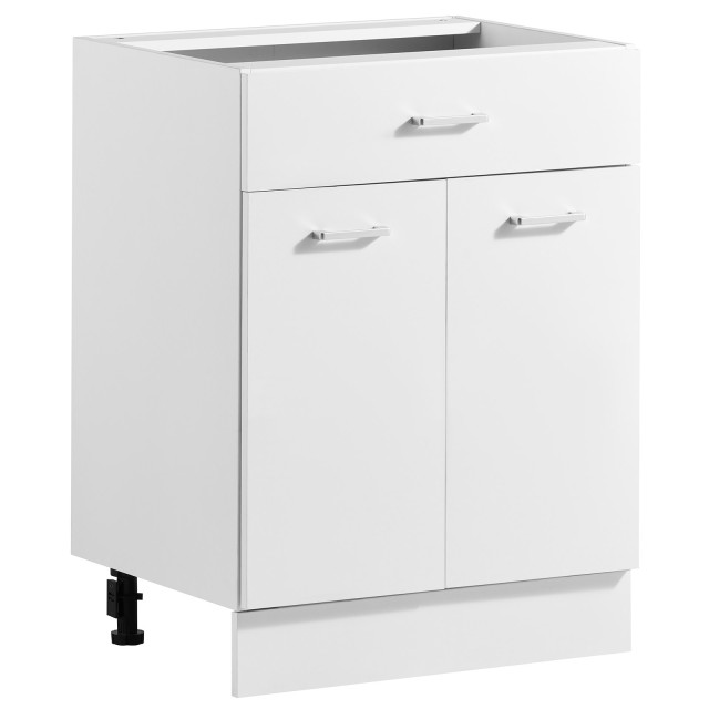 VEVOR Κάτω Ντουλάπι Shaker Λευκό 60 x 47,5 x 81,5 cm με 2 Πόρτες και 1 Συρτάρι ZBZZCJOKCJDJHVVHG001V0