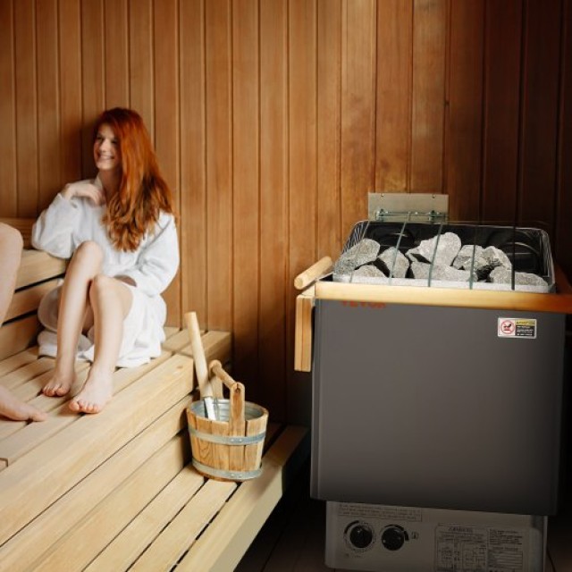 VEVOR  Ηλεκτρική Σόμπα Σάουνας 8KW με Ενσωματωμένο Έλεγχο για 8-12 m3 Σπα Σπιτιού  DSSNLNKLXB8KWKTNAV8