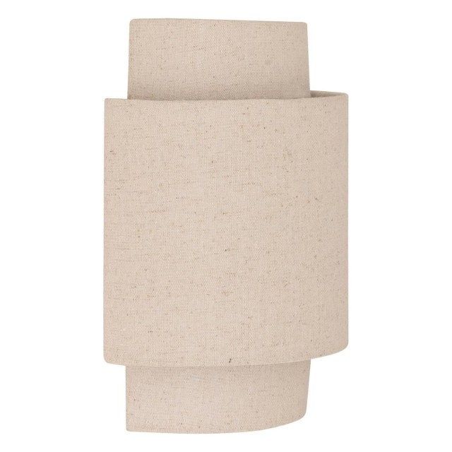 Atmosphera Επιτοίχιο φωτιστικό με καπέλο από λινάτσα, 20 x 13 x 27 εκ. 205928