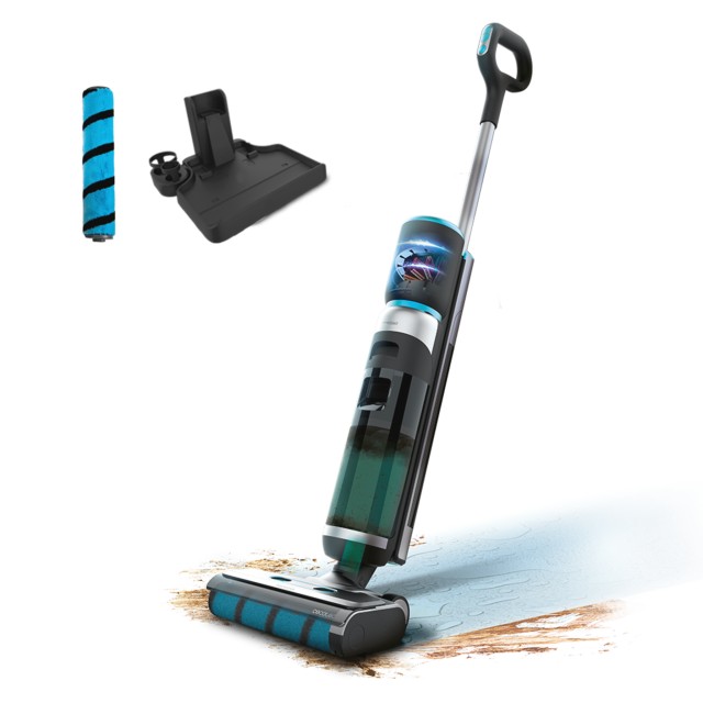 Cecotec Ηλεκτρική Σφουγγαρίστρα & Σκούπα 200W FreeGo Wash&Vacuum X-Treme , 35 Αυτονομία, Δοχεία 700ml, 3 Λειτουργίες, Αυτόματος Ψεκασμός, Βάση Αυτοκαθαρισμού CEC-A90-005863