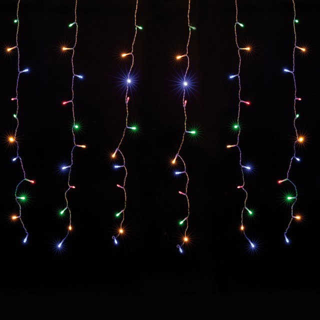 Kooper Τέντα με 120 LED πολύχρωμες 10 γραμμές, 8 λειτουργίες φωτισμού, για εξωτερική χρήση 300x75 cm Santas House by Kooper 5906370