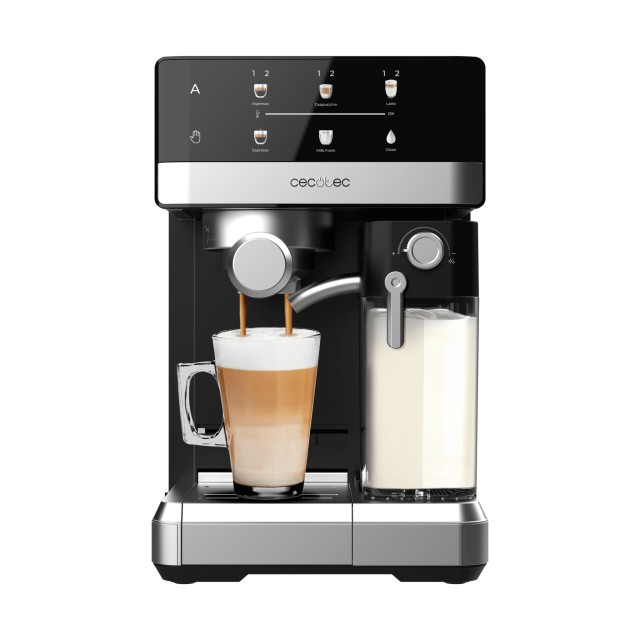 CECOTEC Ημιαυτόματη Καφετιέρα Power Espresso 20 Touch & Cream με Δοχείο Γάλακτος και Οθόνη Αφής CEC-111060