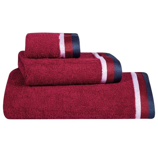 GREENWICH POLO CLUB Σετ Πετσέτες 3 Τεμαχίων Essential 3061 Bordeaux 230708003061