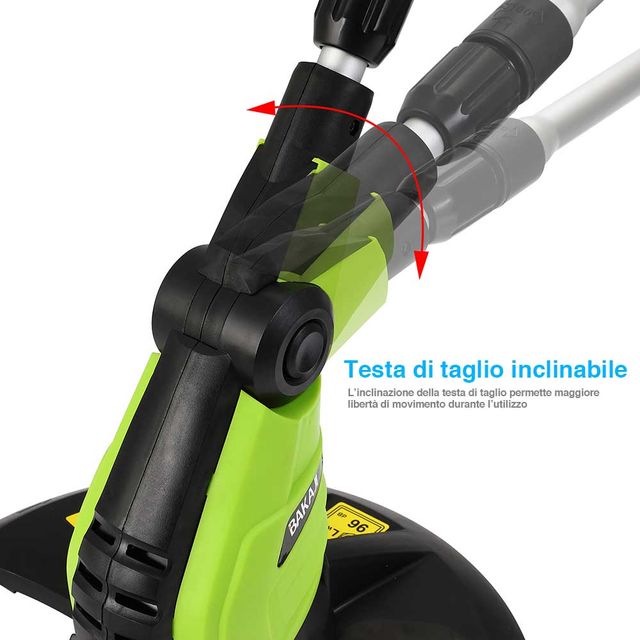BAKAJI Ηλεκτρικό Θαμνοκοπτικό 600W Κοπή 32cm Χλοοκοπτικό Κουρευτικό Άκρων Γκαζόν 02833111