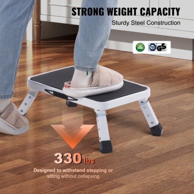 VEVOR Σκαλοπάτι Αναδιπλούμενο 1 Βήματος 150KG, Ρυθμιζόμενο Ύψος, Αντιολισθητικό για Ενήλικες και Παιδιά JYTDGYBWFSKZJ2NKYV0