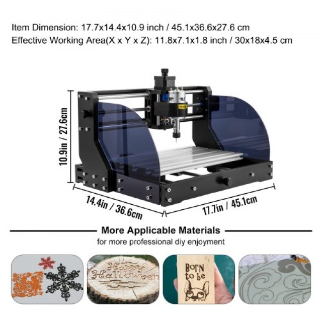Μηχανή Χάραξης VEVOR CNC 3018 Pro 15W με Offline Controller MGDKJ3018M15W0001V2